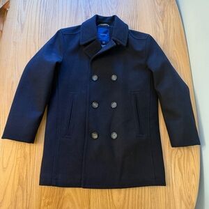 Nautica Men's S Navy Double-Breasted Pea Coat
